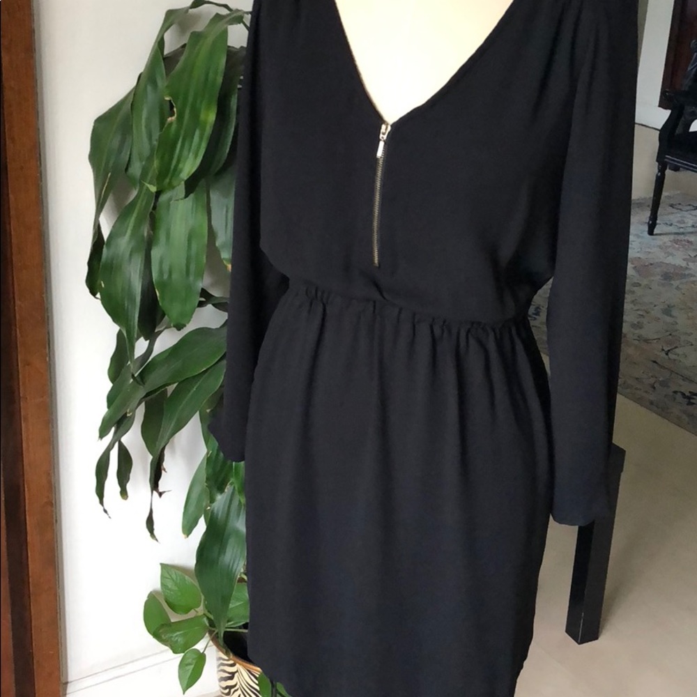Zara long sleeve black dress